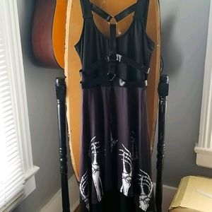Skeleton High Low Cut Dress